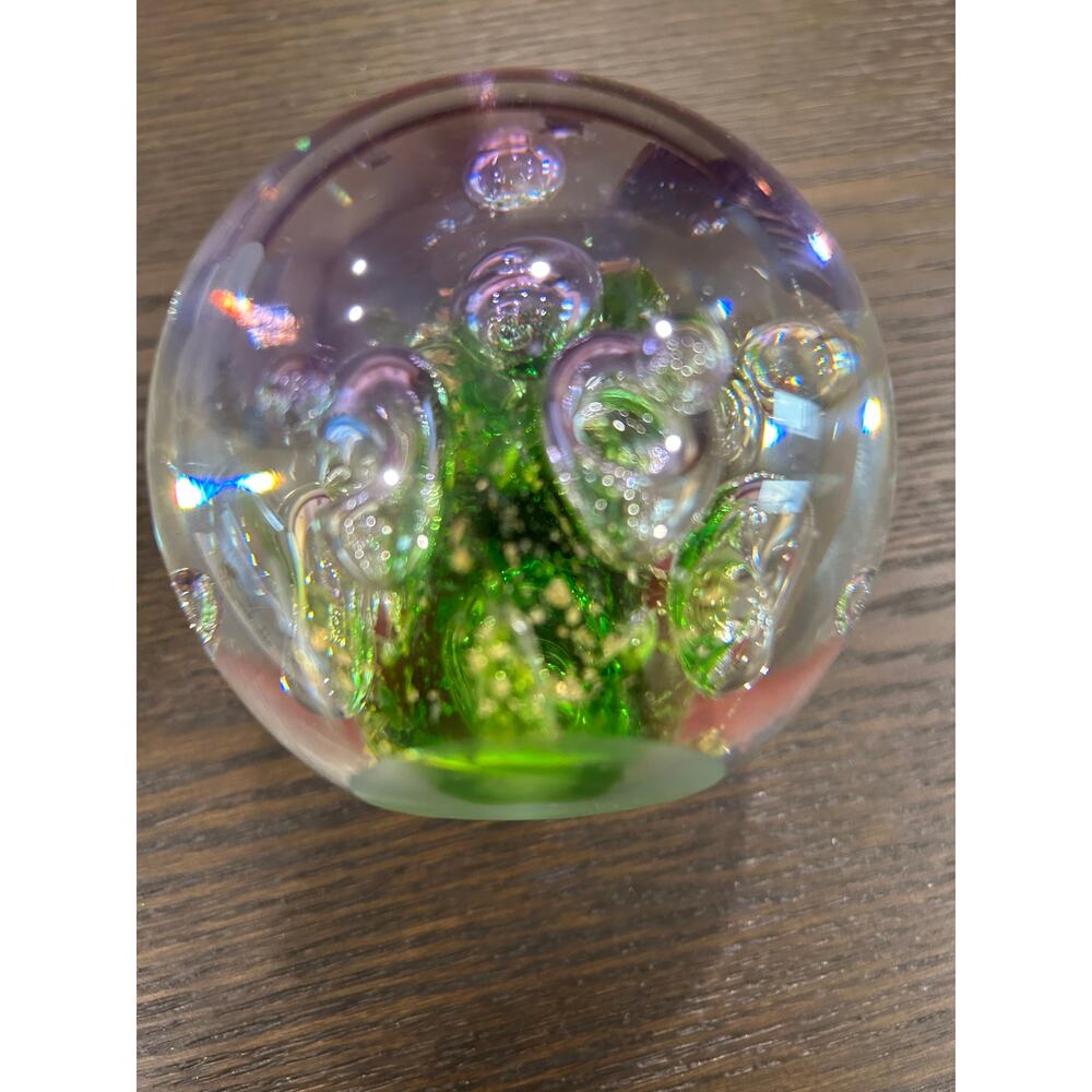 TEIGN VALLEY HANDCRAFTED GLASS PAPERWEIGHT UNIQUE NEBULA